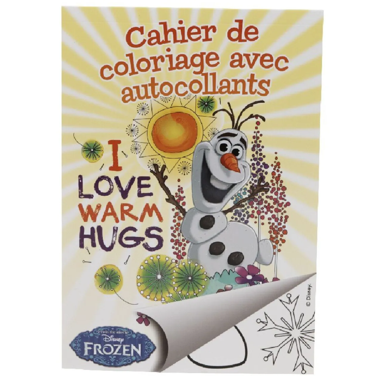 Cahier de coloriage A5 avec autocollants Reine des neiges