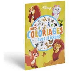 Cahier de coloriage Disney avec stickers - Animaux