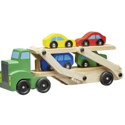 Camion transporteur 4 voitures en bois