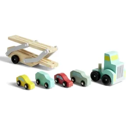 Camion transporteur 4 voitures en bois