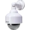 Caméra factice dôme LED blanc extérieur