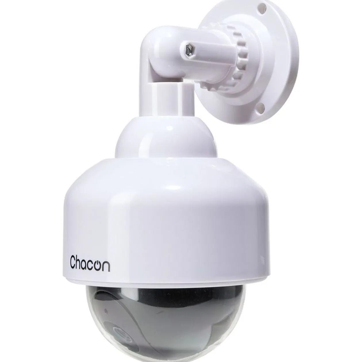 Caméra factice dôme LED blanc extérieur