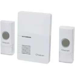 Carillon sans fil + 2 boutons poussoir 300m blanc