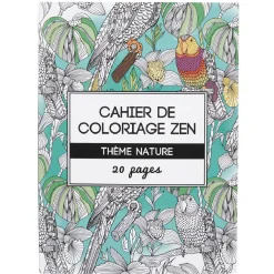 Carnet à colorier zen 20p en papier