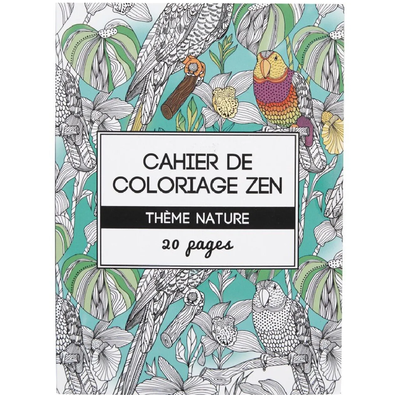 Carnet à colorier zen 20p en papier