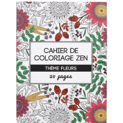 Carnet à colorier zen 20p en papier