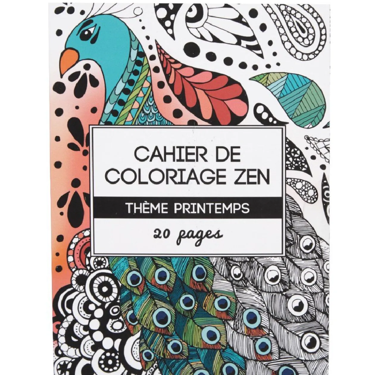 Carnet à colorier zen 20p en papier