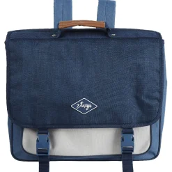Cartable primaire bleu effet jean vintage