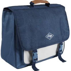 Cartable primaire bleu effet jean vintage