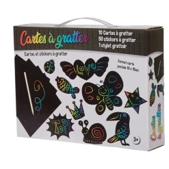 Cartes à gratter art créatif enfant
