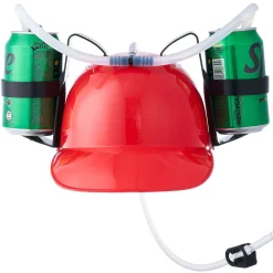 Casque à boisson double rouge