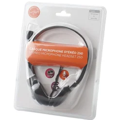 Casque gaming avec micro flexible réglable noir