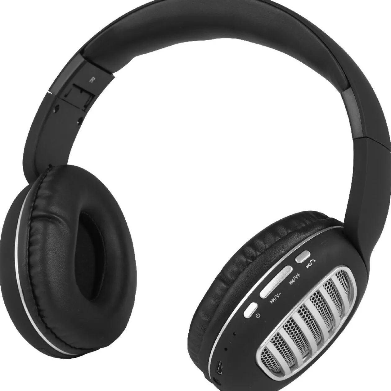 Casque vintage Bluetooth noir argent