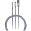 Câble 2 en 1 gris pour IPHONE