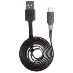 Câble de charge micro USB plat 1 m blanc ou noir