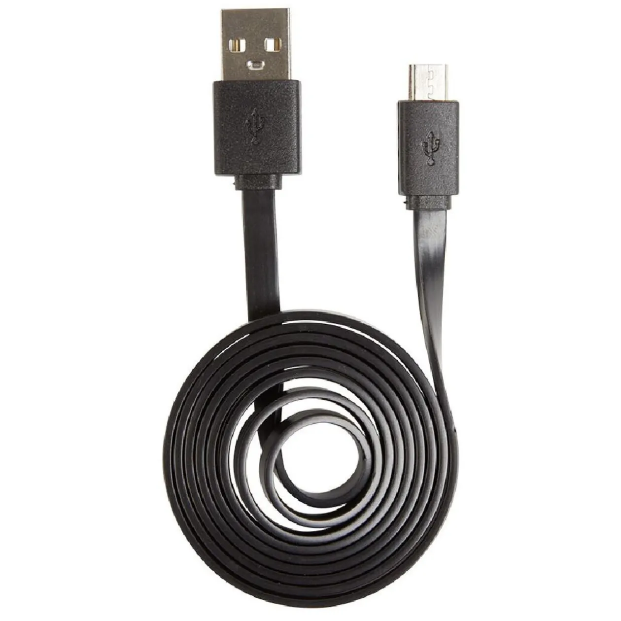 Câble de charge micro USB plat 1 m blanc ou noir