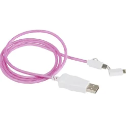 Câble de charge USB 2en1 lumineux 1M