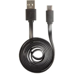 Câble de charge USB-C plat 1 m blanc ou noir