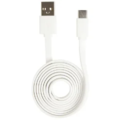 Câble de charge USB-C plat 1 m blanc ou noir