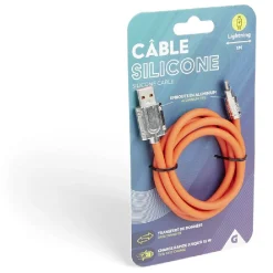 Câble lightning 1m en silicone