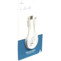 Câble lightning plat charge et transfert de données 1 m