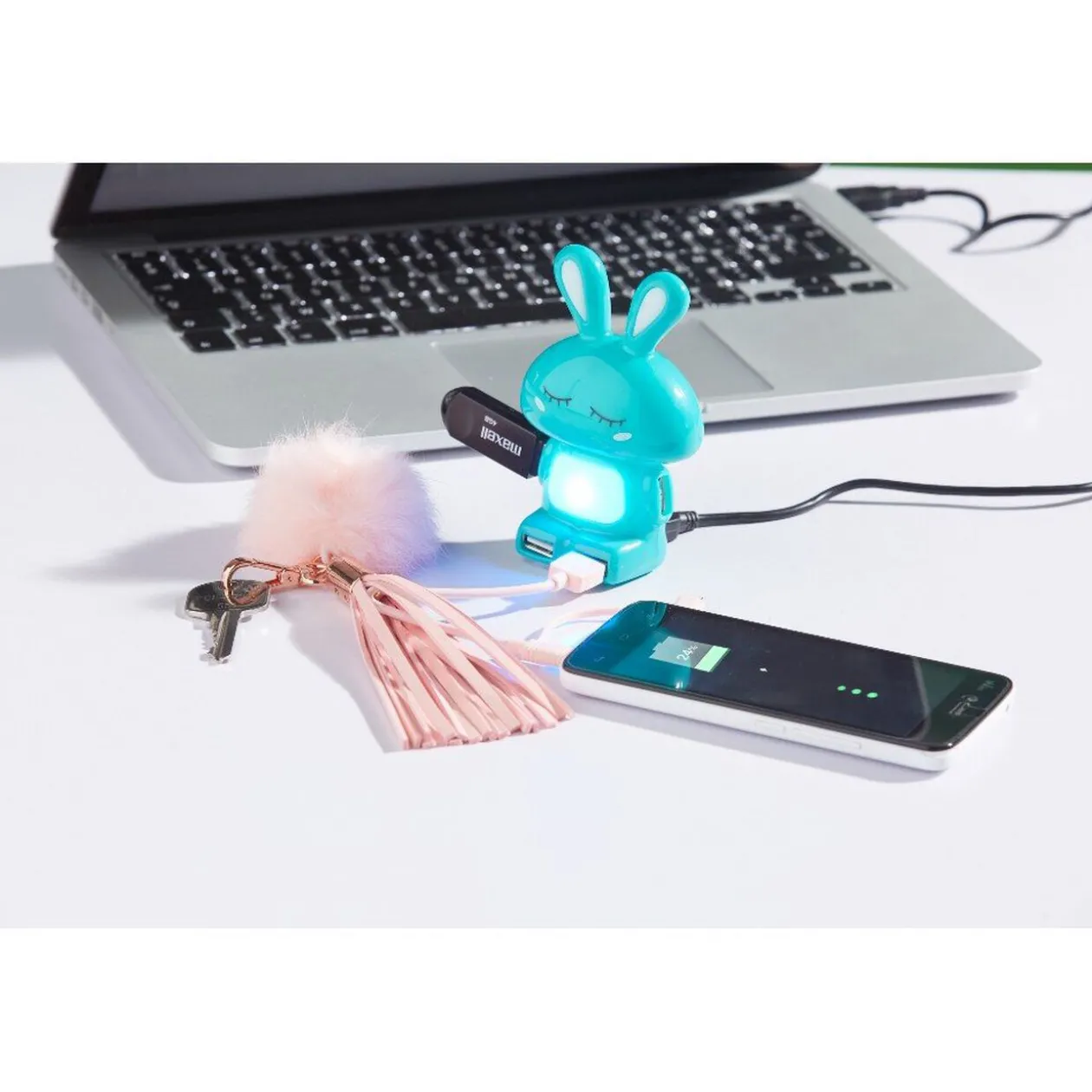 Câble porte-clés 2 en 1