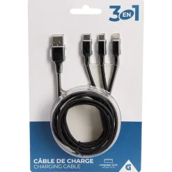 Câble USB magnétique 3 en 1