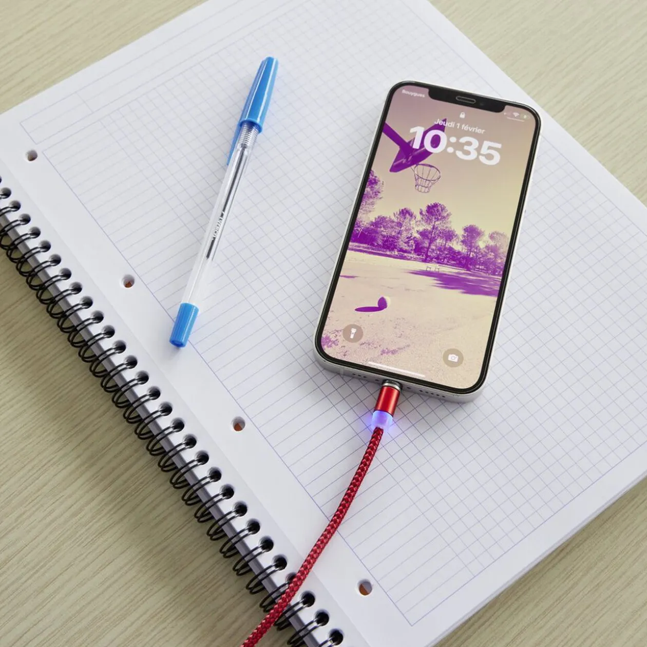 Câble USB magnétique 3en1 USB-C microUSB lightning 1m