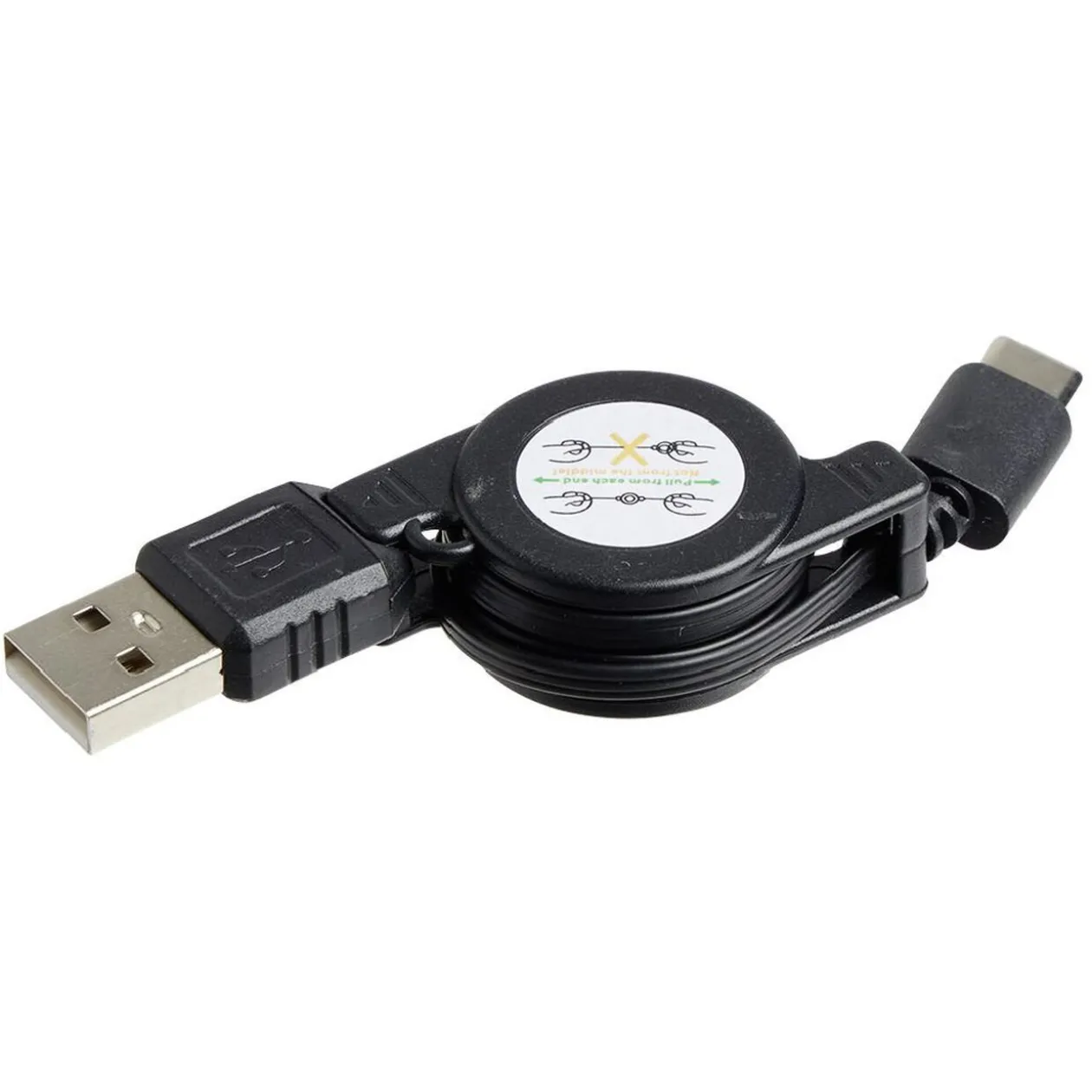 Câble USB rétractable embout micro-usb