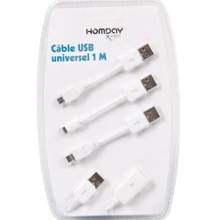 Câble usb universel 1 m