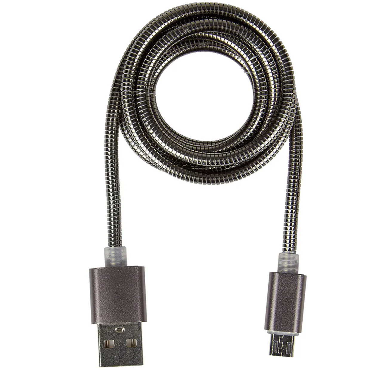 Câble USB vers micro USB métal Noir charge rapide