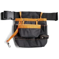 Ceinture porte-outils 7 poches polyester noir et orange
