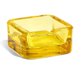 Cendrier carré en verre coloré