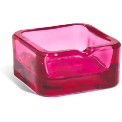 Cendrier carré en verre coloré