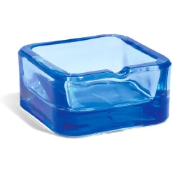 Cendrier carré en verre coloré
