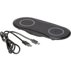 Chargeur sans fil double noir