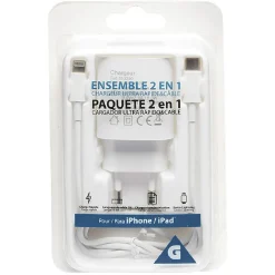 Chargeur USB-C et câble lightning
