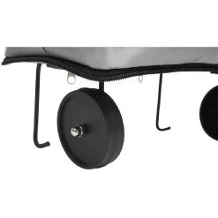 Chariot de course cabas 2-en-1 gris