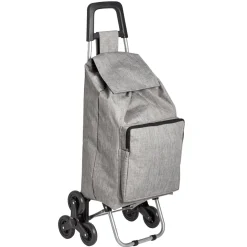 Chariot de course isotherme à roulette gris