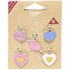 Charm coeur x5