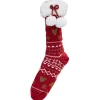Chaussette de Noël pour femme taille unique rouge