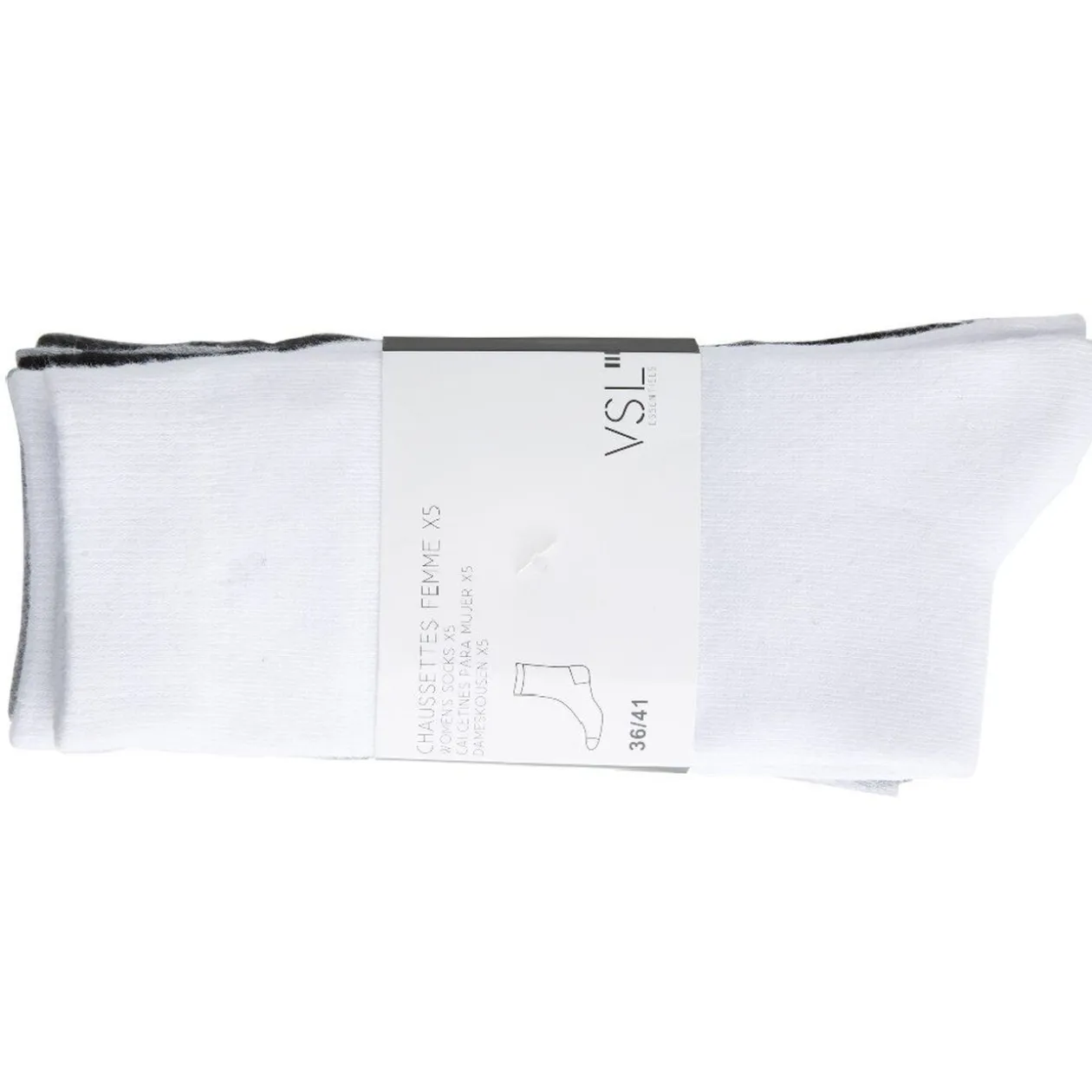 Chaussettes H/F Tige haute lot de 5 paires