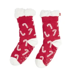 Chaussettes Noël mixte motif sucre d'orge rouges et blanches T36 à 45