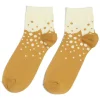 Chaussettes originales basses motif pois jaune/beige - T41/45