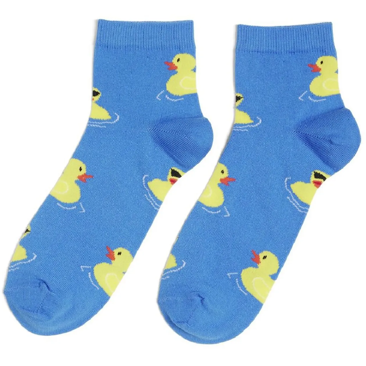 Chaussettes originales basses motif poussin bleu/jaune - T41/45