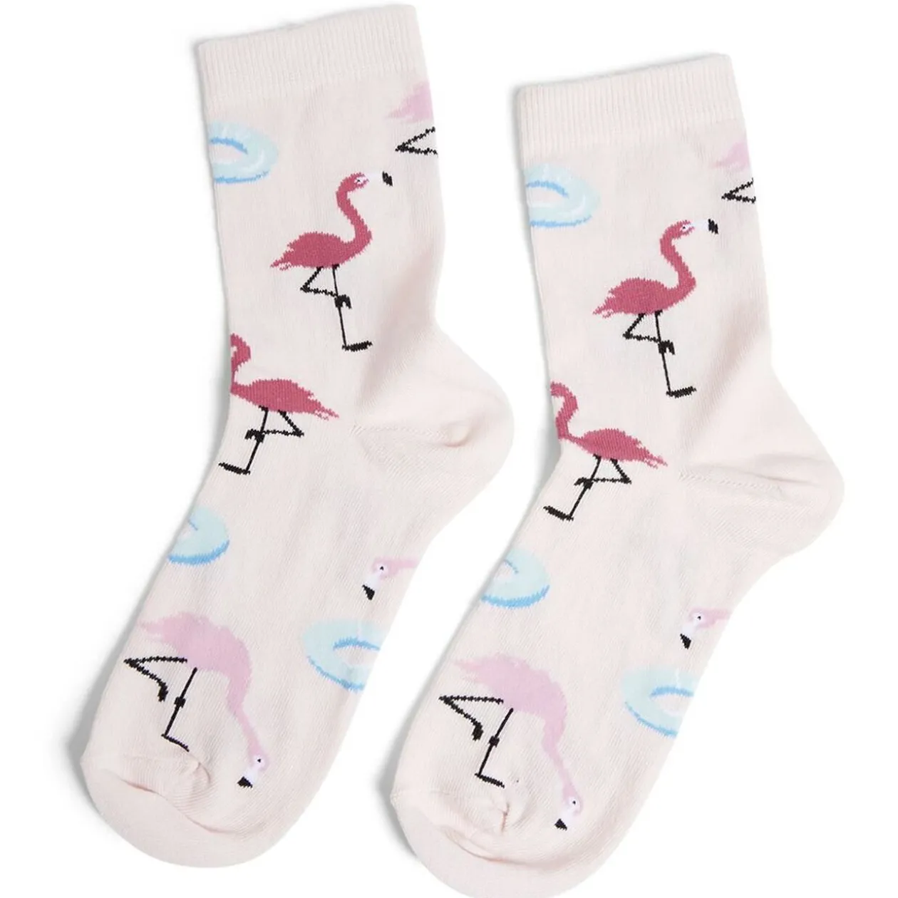 Chaussettes originales basses motif flamant rose - T36/40