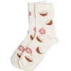 Chaussettes originales motif noix de coco et fleur - T36/40