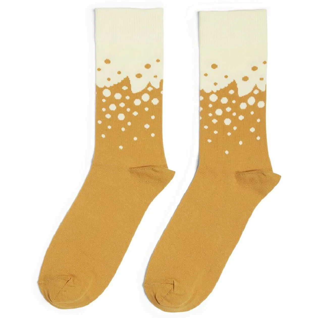 Chaussettes originales motif pois jaune/beige - T41/45