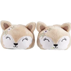 Chaussons adulte design renard marron