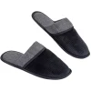 Chaussons adulte fourrés noir et gris